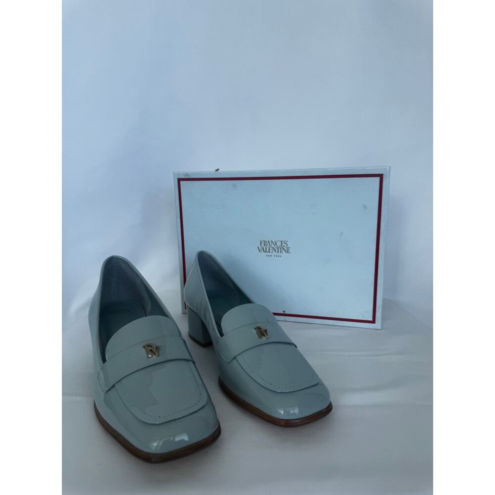 Frances Valentine Twiggy Light Blue Patent Loafer 8.5 - Picture 2 of 10